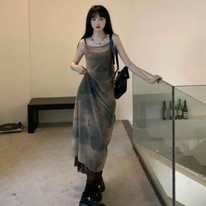2 Layer Mesh Long Dress